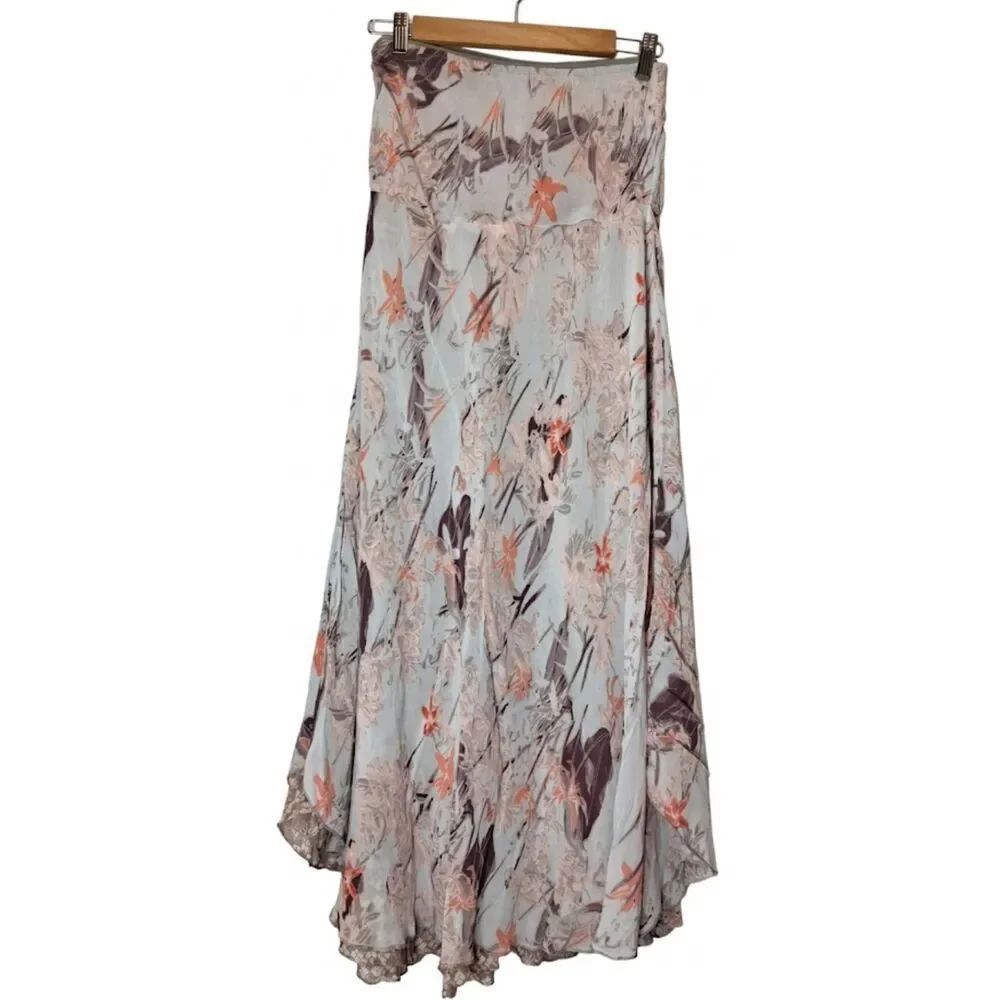 Womens medium maxi skirt long boho viscose whimsy goth vacation hippie